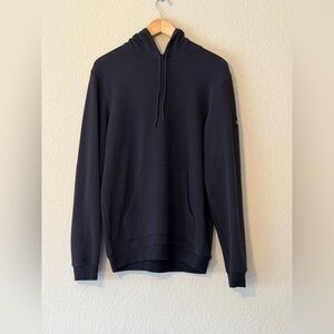 ALO Yoga Men’s Micro Waffle Fast Break Hoodie in Black, sz SM